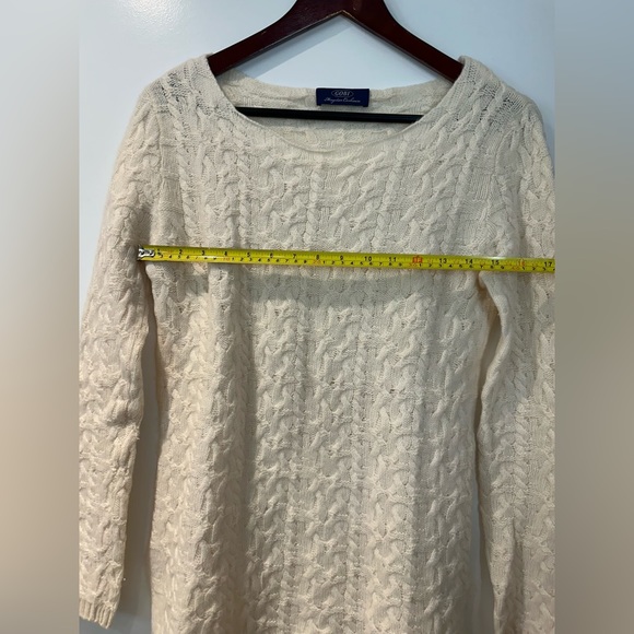 100% Mongolian Cashmere cable knit sweater in cream/off white—SO soft! XS/S - Picture 8 of 10